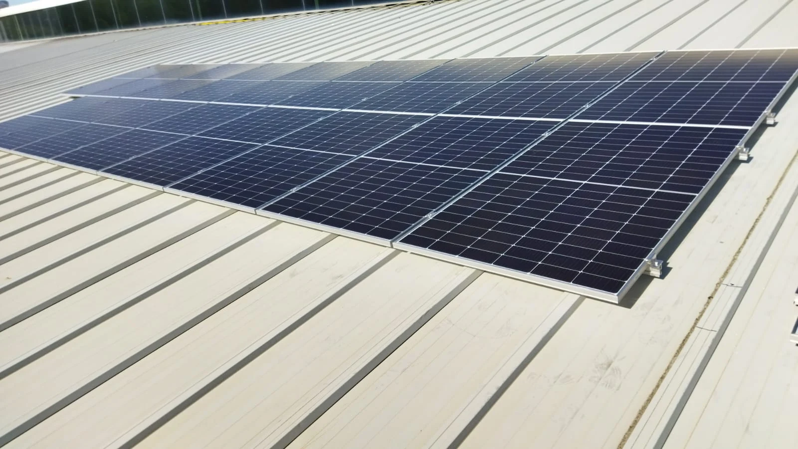 Detalle de los paneles solares